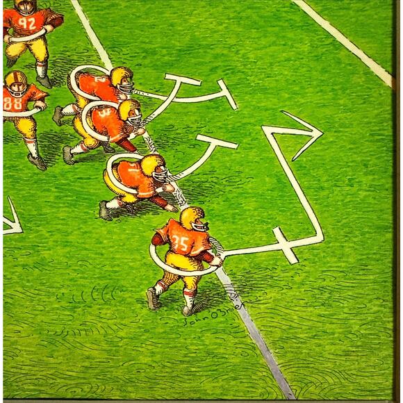 Framed 1989 New Yorker Magazine November 6 Cover O'Brien Football Goal - Picture 3 of 4